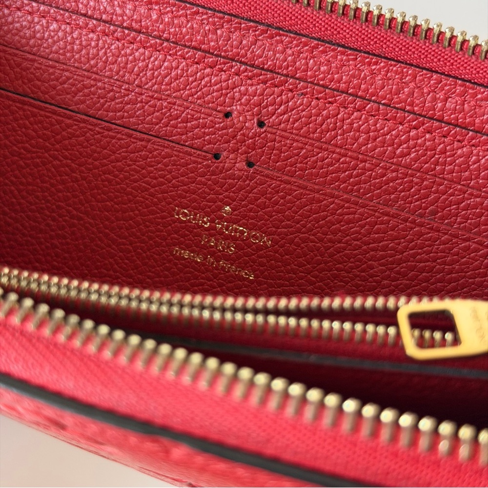 Authentic Louis Vuitton Zippy Wallet Empreinte Leather – Bold Red – - Picture 10 of 17